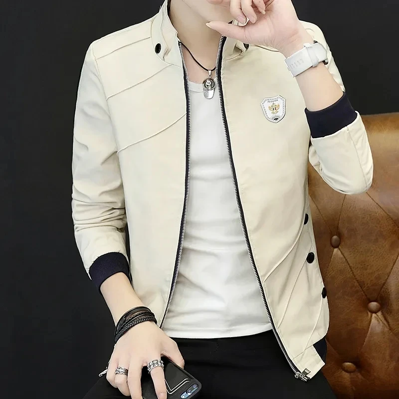 Jackets For Men Clothing Spring Autumn Korean Long Sleeves Casual Tops Slim Stand Collar Jaqueta Masculina Zipper Bomber Coat
Jackets For Men Clothing Spring Autumn Korean Long Sleeves Casual Tops Slim Stand Collar Jaqueta Masculina Zipper Bomber Coat