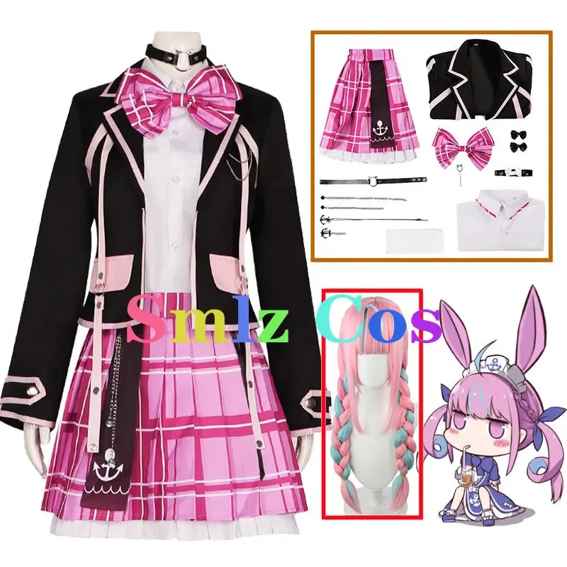 Minato Aqua Cosplay Costume Anime Vtuber Cospaly JK Suit Women Dress Party Suit Halloween High School Uniform
Minato Aqua Cosplay Costume Anime Vtuber Cospaly JK Suit Women Dress Party Suit Halloween High School Uniform