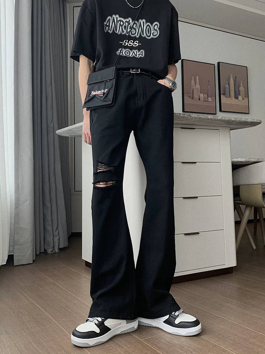 Spring Summer Loose Straight Leg Jeans Men Women Trendy High Street Wear Tear Knee Micro Flared Pants Casual Denim Trousers
Spring Summer Loose Straight Leg Jeans Men Women Trendy High Street Wear Tear Knee Micro Flared Pants Casual Denim Trousers