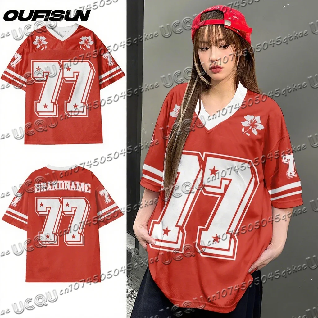 Summer Women'S New Korean Fashion Street Sports T-Shirt Loose Hip-Hop Couple Outfit Short Sleeved 3d Number Jersey Y2K Top
Summer Women'S New Korean Fashion Street Sports T-Shirt Loose Hip-Hop Couple Outfit Short Sleeved 3d Number Jersey Y2K Top