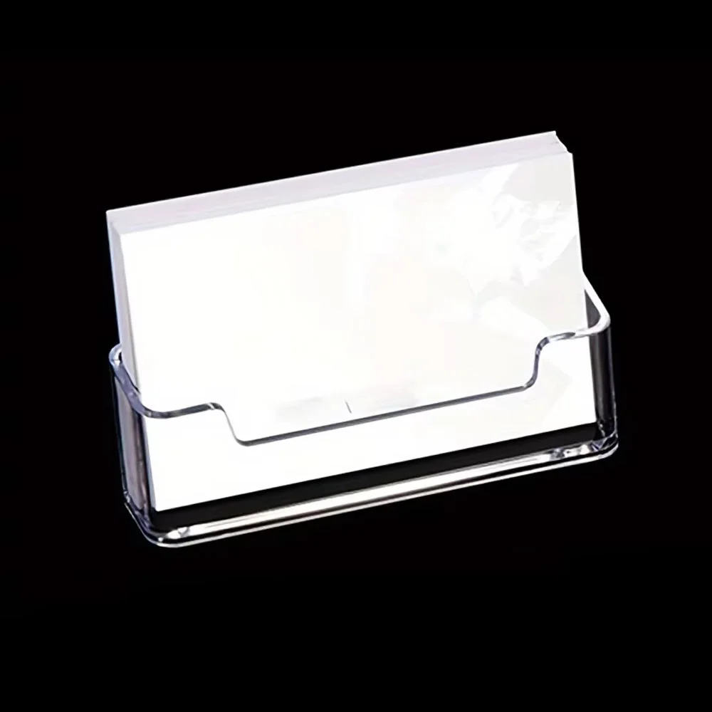 1Pc Clear Plastic Business Card Stand - Displays & Stores 30-40 Cards, Sleek Desk Organizer for Office, Reception or Restaurant
1Pc Clear Plastic Business Card Stand - Displays & Stores 30-40 Cards, Sleek Desk Organizer for Office, Reception or Restaurant