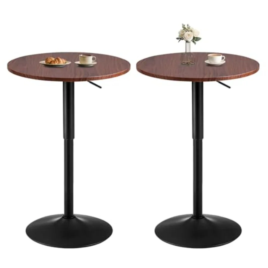 Adjustable Height Round Pub Table 27''-36'' for Parties High Top Bistro Dining Room Restaurant Cafe Event Set of 2 Walnut Brown
Adjustable Height Round Pub Table 27''-36'' for Parties High Top Bistro Dining Room Restaurant Cafe Event Set of 2 Walnut Brown