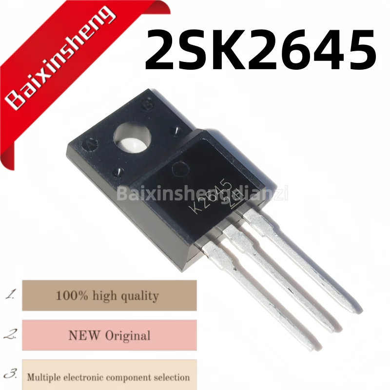 K2645, 2SK2645, 10 pieces, 9A600V, TO-220F plastic sealed, brand new MOSFET, good quality
K2645, 2SK2645, 10 pieces, 9A600V, TO-220F plastic sealed, brand new MOSFET, good quality