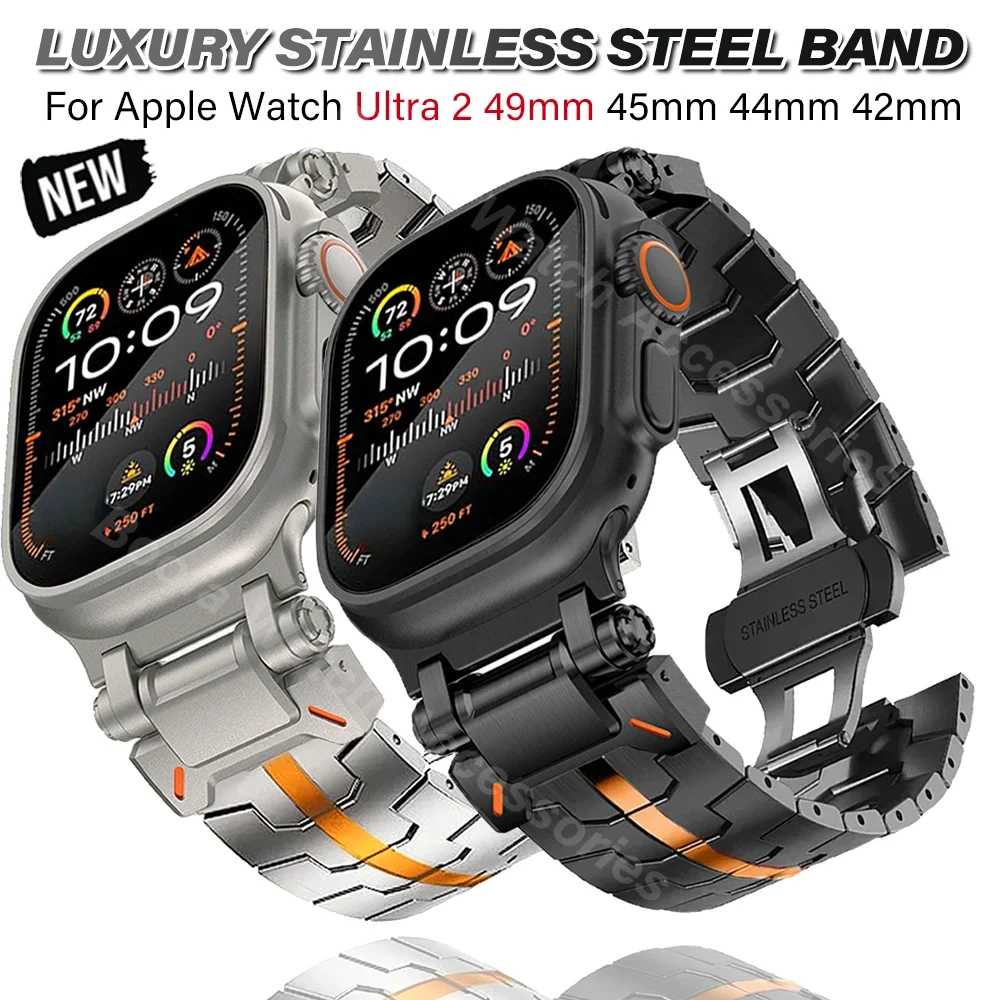Bracelet for Apple Watch Ultra 2 49mm Stainless Steel Band for iWatch Series 9 8 7 6 5 4 SE 3 42 44mm 45mm Titanium Color Strap
Bracelet for Apple Watch Ultra 2 49mm Stainless Steel Band for iWatch Series 9 8 7 6 5 4 SE 3 42 44mm 45mm Titanium Color Strap