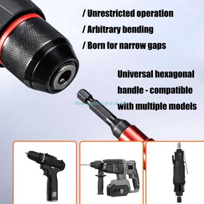 E74E Профессиональные регулируемые держатели бит с гибкими валами и нескользящей конструкцией, гибкая насадка для сверла, на 180 
E74E Профессиональные регулируемые держатели бит с гибкими валами и нескользящей конструкцией, гибкая насадка для сверла, на 180