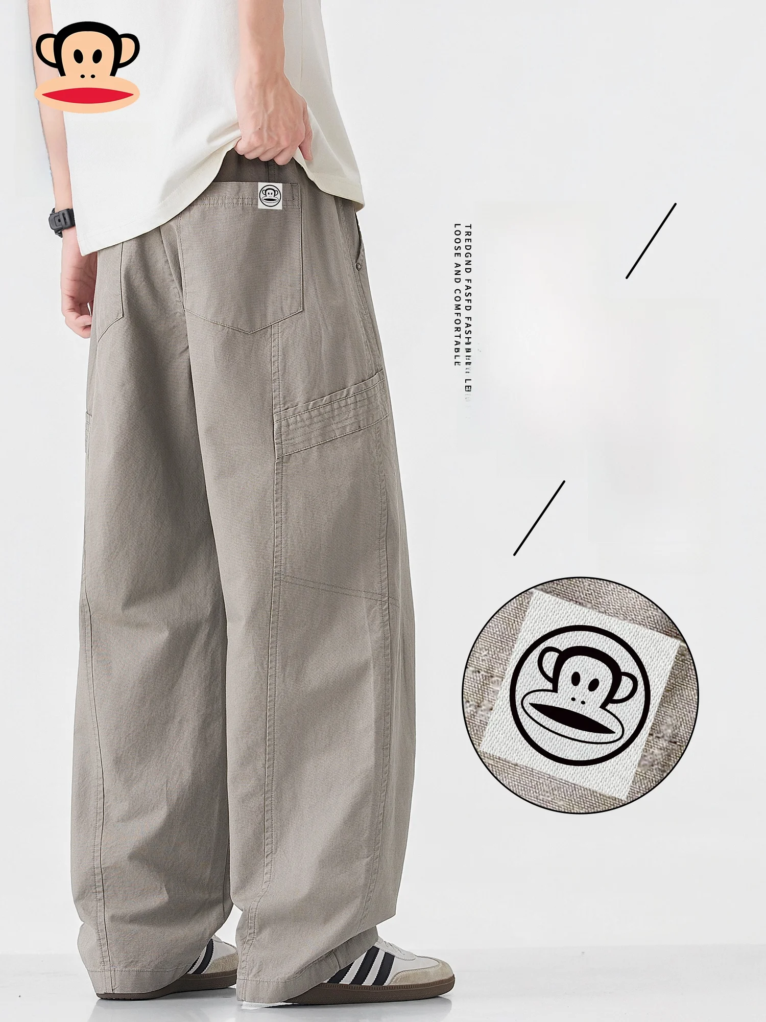 PaulFrank ey Casual Pants Men's Spring Trendy Brand Patchwork Loose Pure Cotton Workwear Straight Leg mid Waist Cotton
PaulFrank ey Casual Pants Men's Spring Trendy Brand Patchwork Loose Pure Cotton Workwear Straight Leg mid Waist Cotton