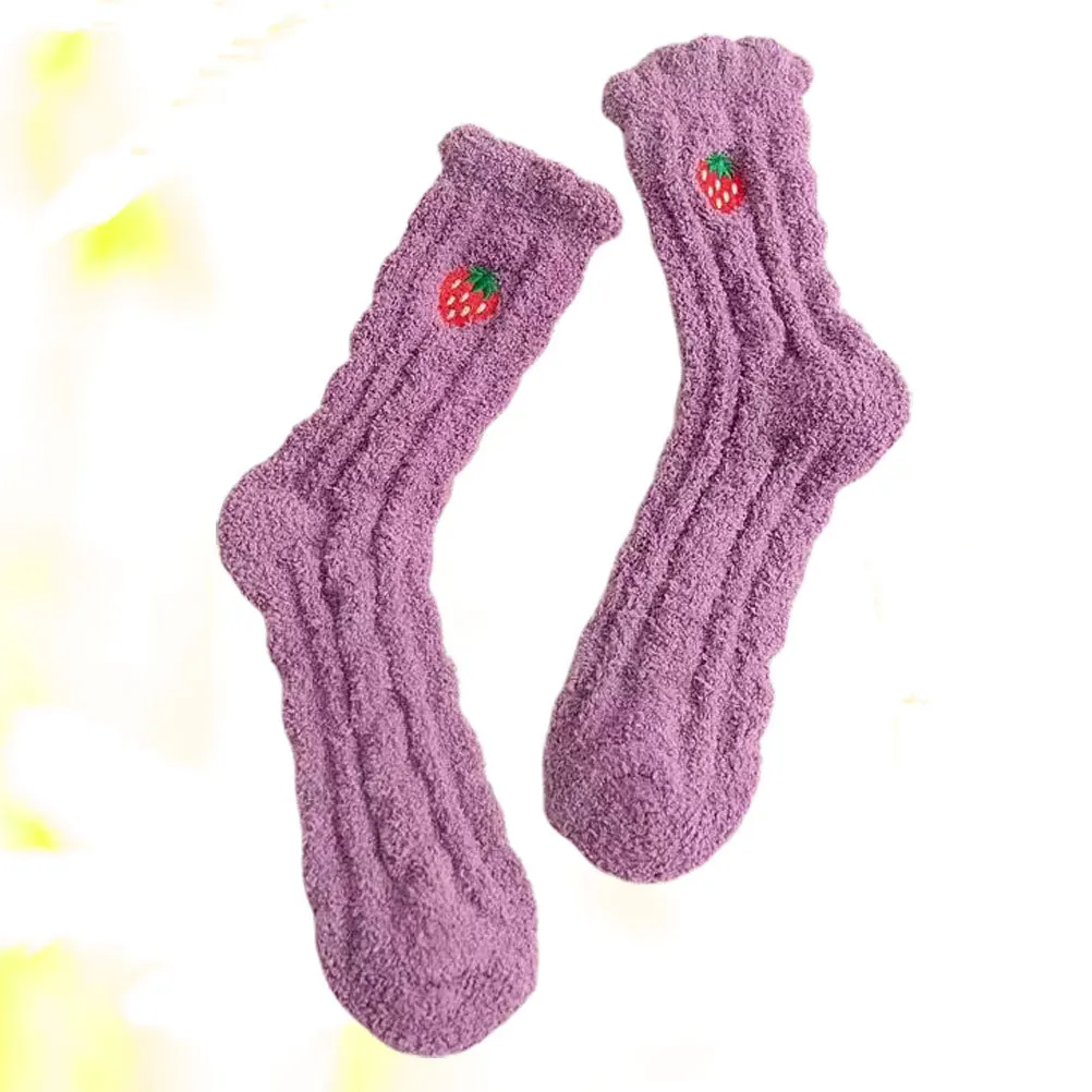 1Pair Thicken Coral Fleece Sleep Bed Socks Lovely Fruit Pattern Warm Winter Socks Coral Fleece Stockings Thick Stockings
1Pair Thicken Coral Fleece Sleep Bed Socks Lovely Fruit Pattern Warm Winter Socks Coral Fleece Stockings Thick Stockings