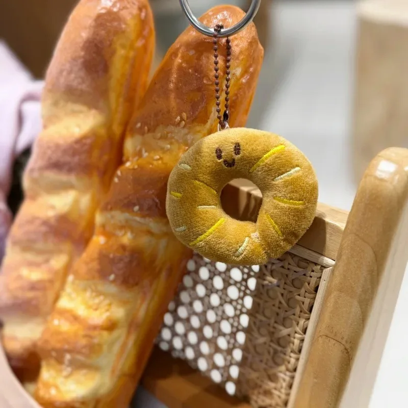 Cartoon plush bread with cute donut, croissant, doll pendant, backpack accessory, keychain decoration
Cartoon plush bread with cute donut, croissant, doll pendant, backpack accessory, keychain decoration