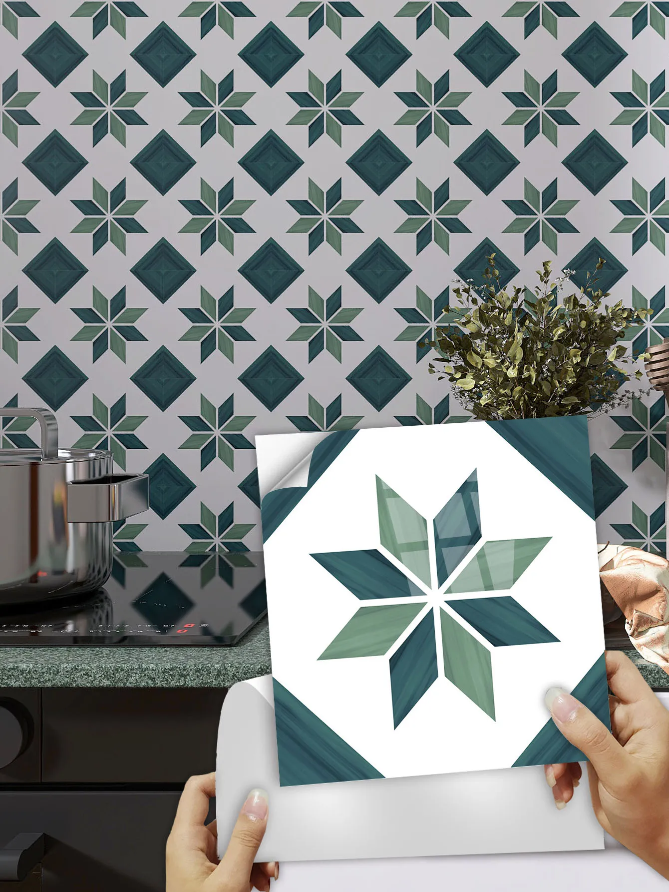 Retro een Floral Pattern Waterproof Self Adhesive Crystal Stiers for Batoom Kitchen Wall Decor PVC Tiles Stiers Set 
Retro een Floral Pattern Waterproof Self Adhesive Crystal Stiers for Batoom Kitchen Wall Decor PVC Tiles Stiers Set