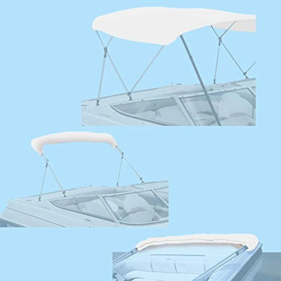 3 Bow Bimini Top Replacement Canvas Cover with Storage Boot Without Frame for Outdoor Boat Sun Shelter 72 L x 7378 W White Colo
3 Bow Bimini Top Replacement Canvas Cover with Storage Boot Without Frame for Outdoor Boat Sun Shelter 72 L x 7378 W White Colo