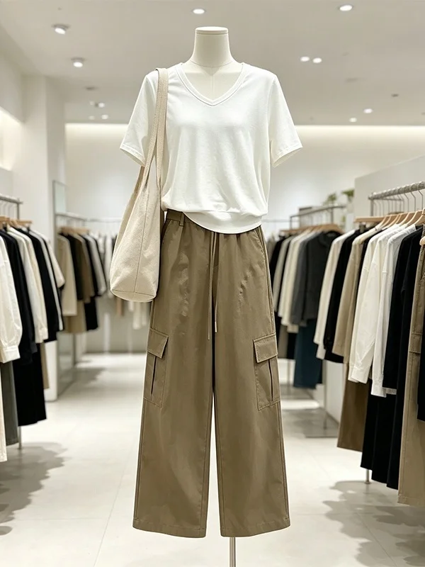 plus Size Women's Summer Versatile V-Neck Knitted Top Straight Leg Workwear Pants Two-Piece Set Korean Style High Waist Long ...
plus Size Women's Summer Versatile V-Neck Knitted Top Straight Leg Workwear Pants Two-Piece Set Korean Style High Waist Long ...
