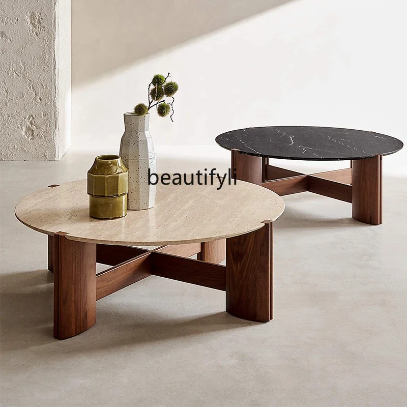 Imported travertine solid wood coffee table small apartment living room sitting area round coffee table French wabi-sabi2936
Imported travertine solid wood coffee table small apartment living room sitting area round coffee table French wabi-sabi2936