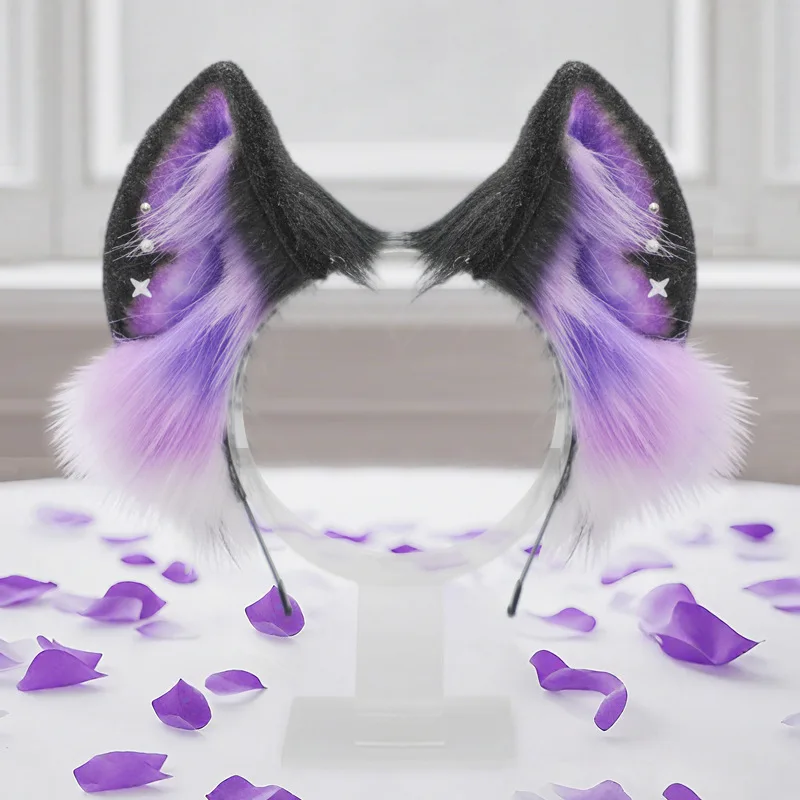 Темная серия, повязка на голову с лисьими ушками, фиолетовая звезда, плюшевые уши животных, головной убор в стиле Y2K, реквизит для косплея, модные аксессуары для волос для женщин и девочек
Темная серия, повязка на голову с лисьими ушками, фиолетовая звезда, плюшевые уши животных, головной убор в стиле Y2K, реквизит для косплея, модные аксессуары для волос для женщин и девочек