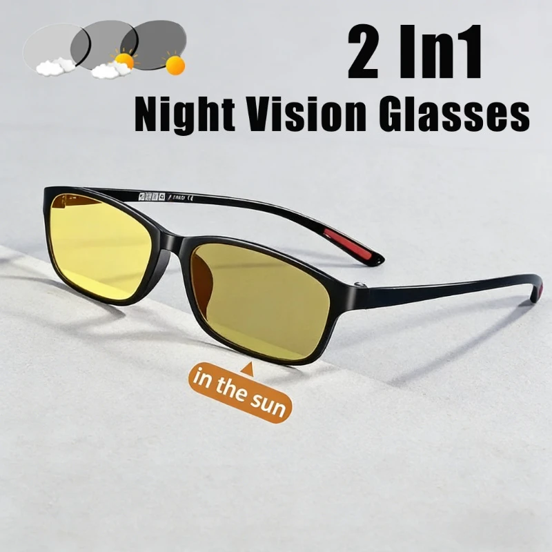 Day-Night Dual-Use Night Vision Glasses Photochromic Outdoor UV-Protective Sun Glasses Driving-Specific Anti-Glare Eyewear
Day-Night Dual-Use Night Vision Glasses Photochromic Outdoor UV-Protective Sun Glasses Driving-Specific Anti-Glare Eyewear