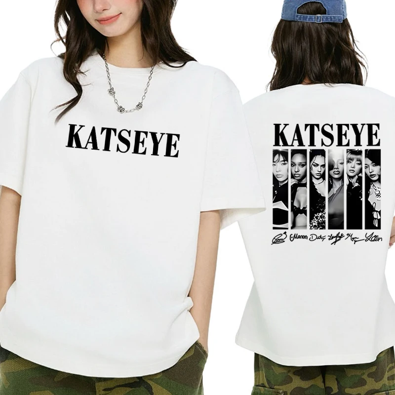 Korea Kpop Katseye Double Sided Print Cotton T shirt Unisex Oversized short sleeve T-shirts Men Women Fashion Y2k Summer Tops
Korea Kpop Katseye Double Sided Print Cotton T shirt Unisex Oversized short sleeve T-shirts Men Women Fashion Y2k Summer Tops