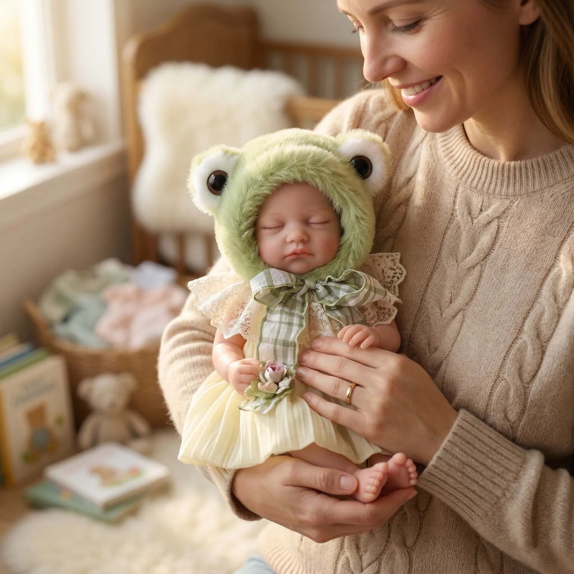 12-Inch 30cm Solid Silicone Rebirth Doll, Real Feel, Closed Eyes, Stretchable 30cm Bald Head Simulation Baby Doll
12-Inch 30cm Solid Silicone Rebirth Doll, Real Feel, Closed Eyes, Stretchable 30cm Bald Head Simulation Baby Doll