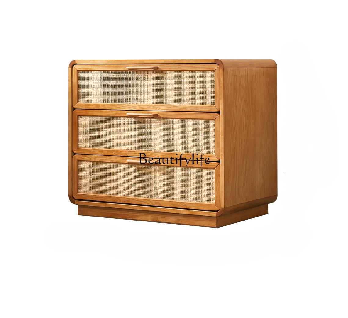 Nordic solid wood three four five chest cabinet bedroom multi-functional rattan simple modern locker
Nordic solid wood three four five chest cabinet bedroom multi-functional rattan simple modern locker