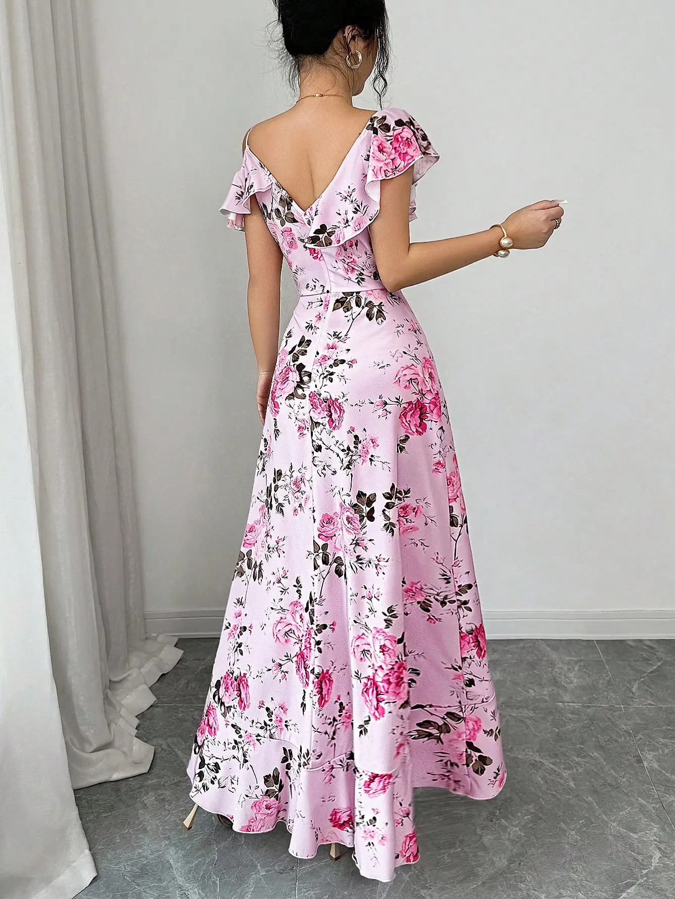 Women's Floral Print Ruffle Off Shoulder Maxi Dress Spring Summer Beach Vacation Party
Women's Floral Print Ruffle Off Shoulder Maxi Dress Spring Summer Beach Vacation Party