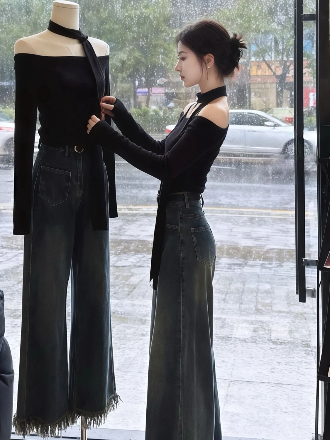 Elegant Long Sleeve One Shoulder T-Shirt Women's Fashion Design Sash Sexy Top for Autumn Casual High Waist Pants Set
Elegant Long Sleeve One Shoulder T-Shirt Women's Fashion Design Sash Sexy Top for Autumn Casual High Waist Pants Set