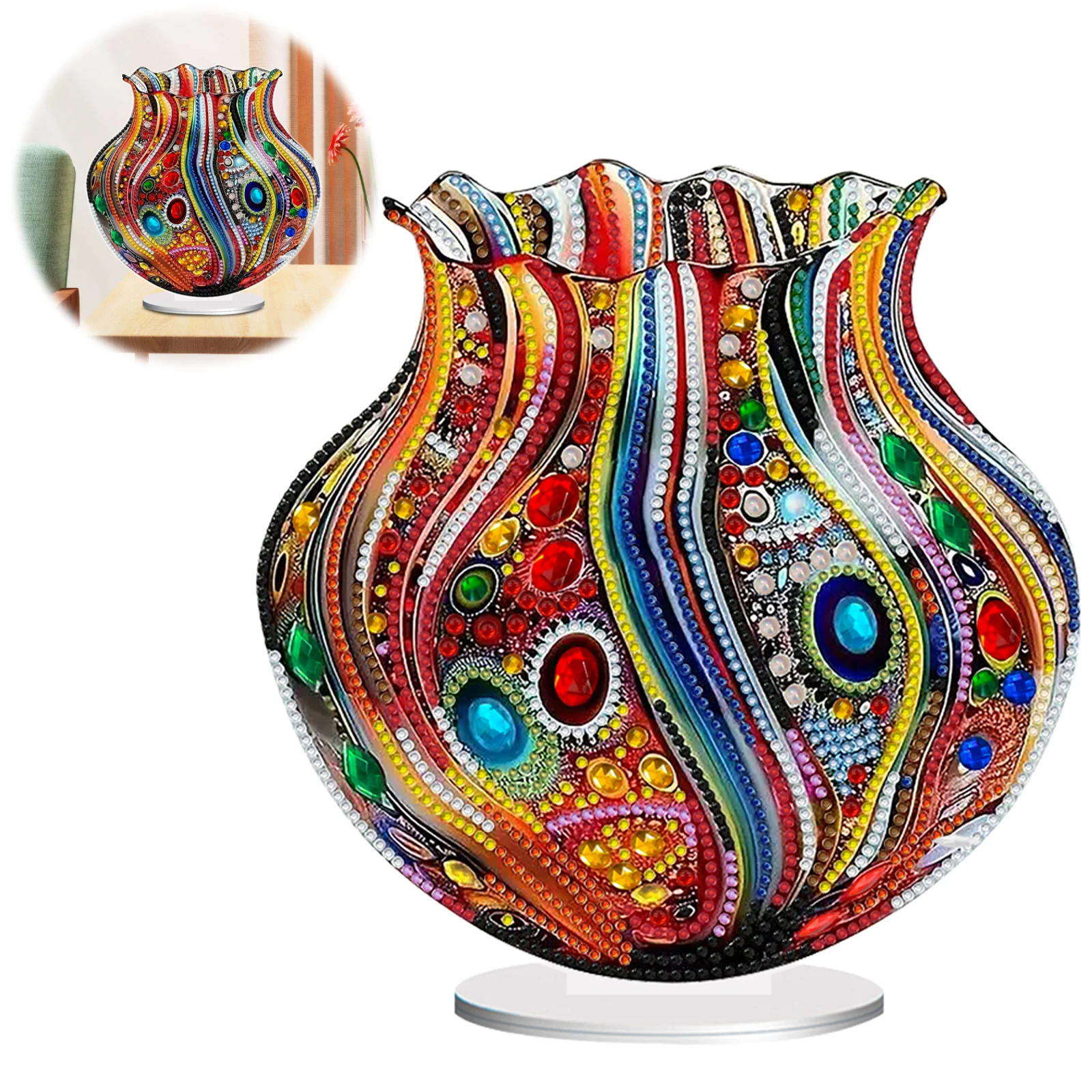 Acrylic Special Shape Diamond Painting Vase Aesthetic Rhinestones Painting Kit Colorful Diamond Gem Art Vase for Adults Beginner
Acrylic Special Shape Diamond Painting Vase Aesthetic Rhinestones Painting Kit Colorful Diamond Gem Art Vase for Adults Beginner