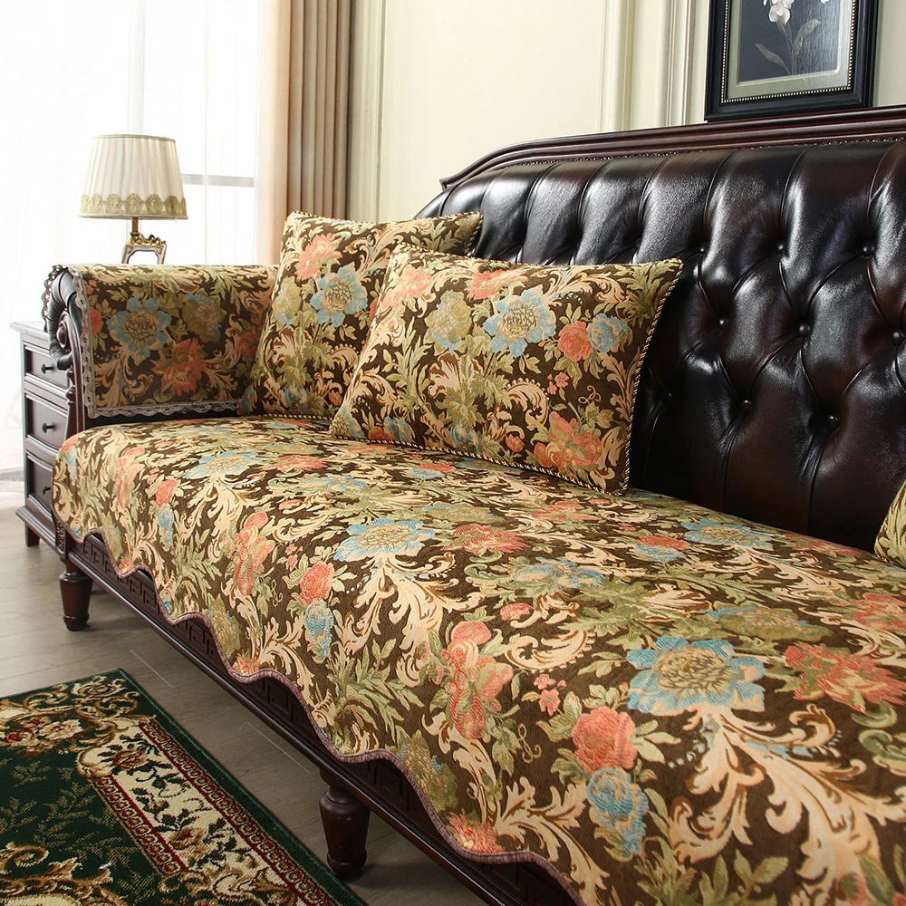 New Sofa Cushion Jacquard Fabric Retro Luxury Anti-slip Couch Cover European Home Embroidery Sofa Cover Suitable for All Seasons
New Sofa Cushion Jacquard Fabric Retro Luxury Anti-slip Couch Cover European Home Embroidery Sofa Cover Suitable for All Seasons