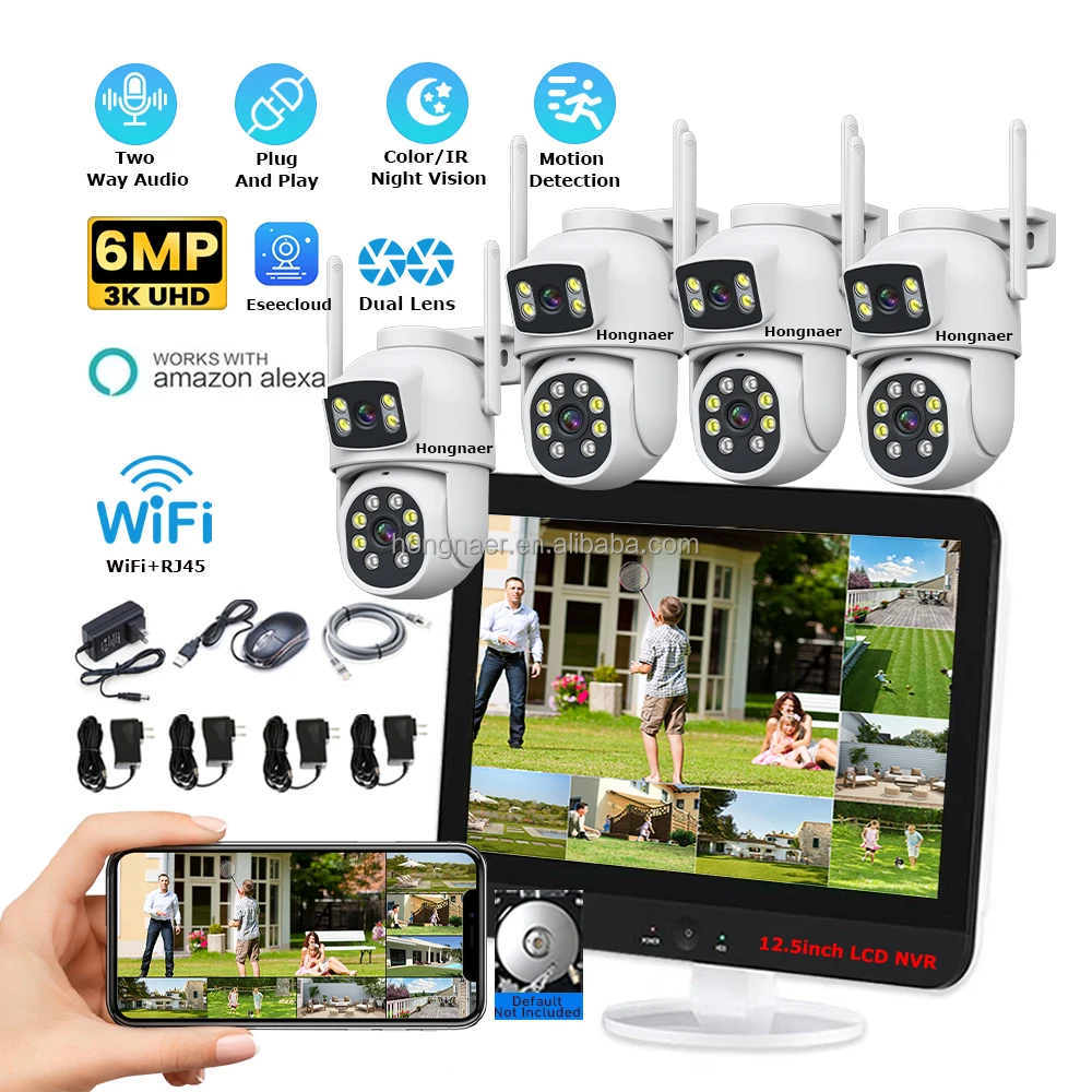 Hongnaer 6MP 4CH 2 объектива Видео IP LCD NVR Домашняя система видеонаблюдения Система видеонаблюдения Комплект Eseecloud WiFi Беспроводная IP-система видеонаблюдения
Hongnaer 6MP 4CH 2 объектива Видео IP LCD NVR Домашняя система видеонаблюдения Система видеонаблюдения Комплект Eseecloud WiFi Беспроводная IP-система видеонаблюдения