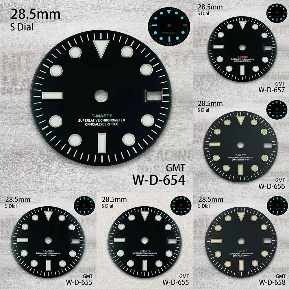 28.5mm S Logo GMT Dial Suitable For NH34 Automatic Movement Ice Blue Luminous Black Dial Watch Modification Accessories
28.5mm S Logo GMT Dial Suitable For NH34 Automatic Movement Ice Blue Luminous Black Dial Watch Modification Accessories