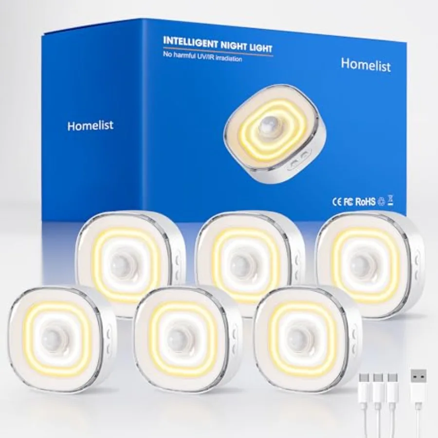 Digital Mini COB Puck Lights, Rechargeable Motion Sensor Lights Indoor 700mAh 100LM Sensor Night Lights, Dimmable Closet Light
Digital Mini COB Puck Lights, Rechargeable Motion Sensor Lights Indoor 700mAh 100LM Sensor Night Lights, Dimmable Closet Light