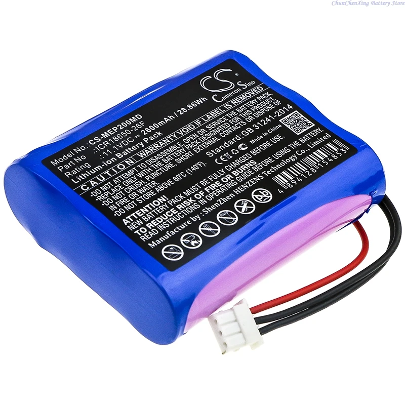 11.1V 2600mAh/3400mAh Medical Battery ICR18650-26F for Medical Econet Compact 2 +TOOL
11.1V 2600mAh/3400mAh Medical Battery ICR18650-26F for Medical Econet Compact 2 +TOOL