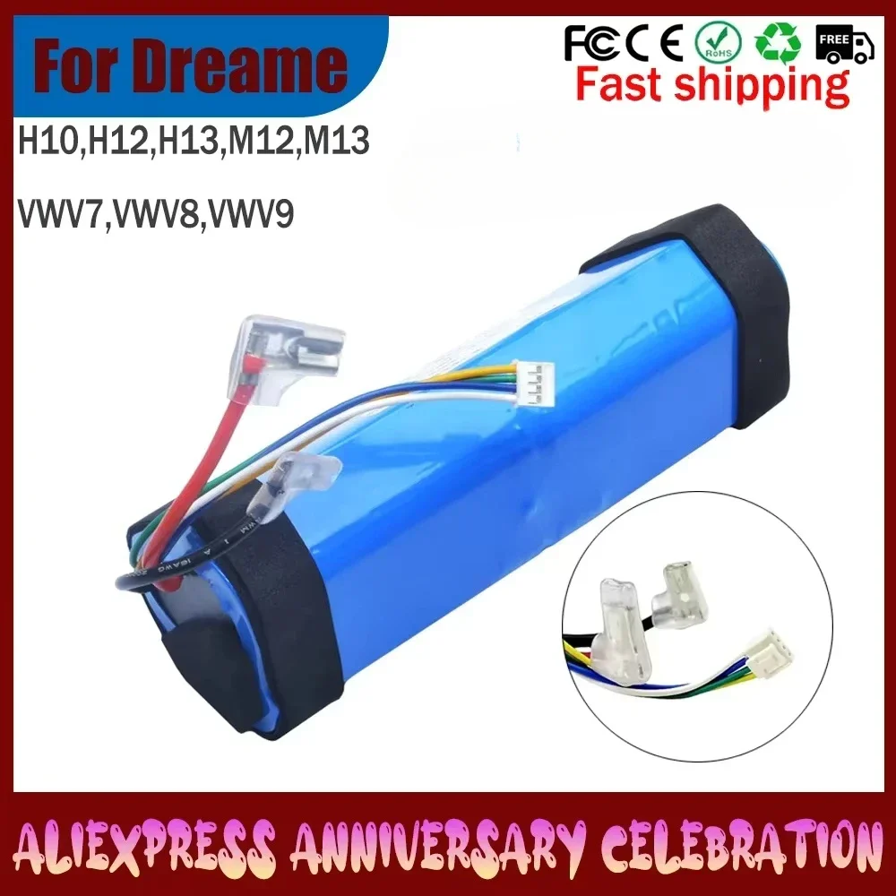 21.6V 4000mAh Rechargeable Battery for Dream H10, H11, H12, H11MAX, M13, H12S, VWV8, HHR24A Cleaning Machines
21.6V 4000mAh Rechargeable Battery for Dream H10, H11, H12, H11MAX, M13, H12S, VWV8, HHR24A Cleaning Machines