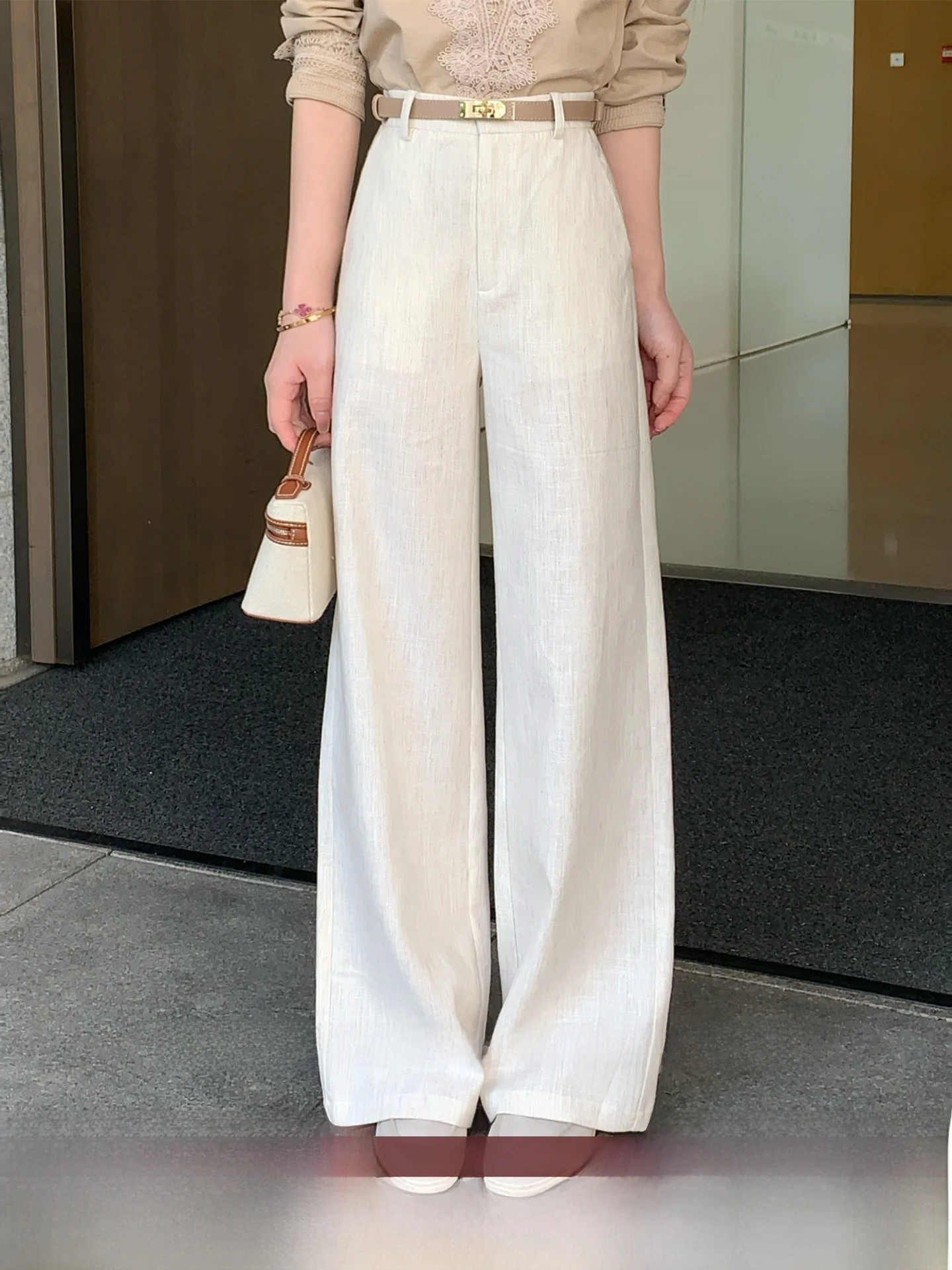 High Waist Wide Leg Pants Women's Casual Style Slimming High End Feel Lazy Summer 2026 Spring Cotton Straight Cut
High Waist Wide Leg Pants Women's Casual Style Slimming High End Feel Lazy Summer 2026 Spring Cotton Straight Cut
