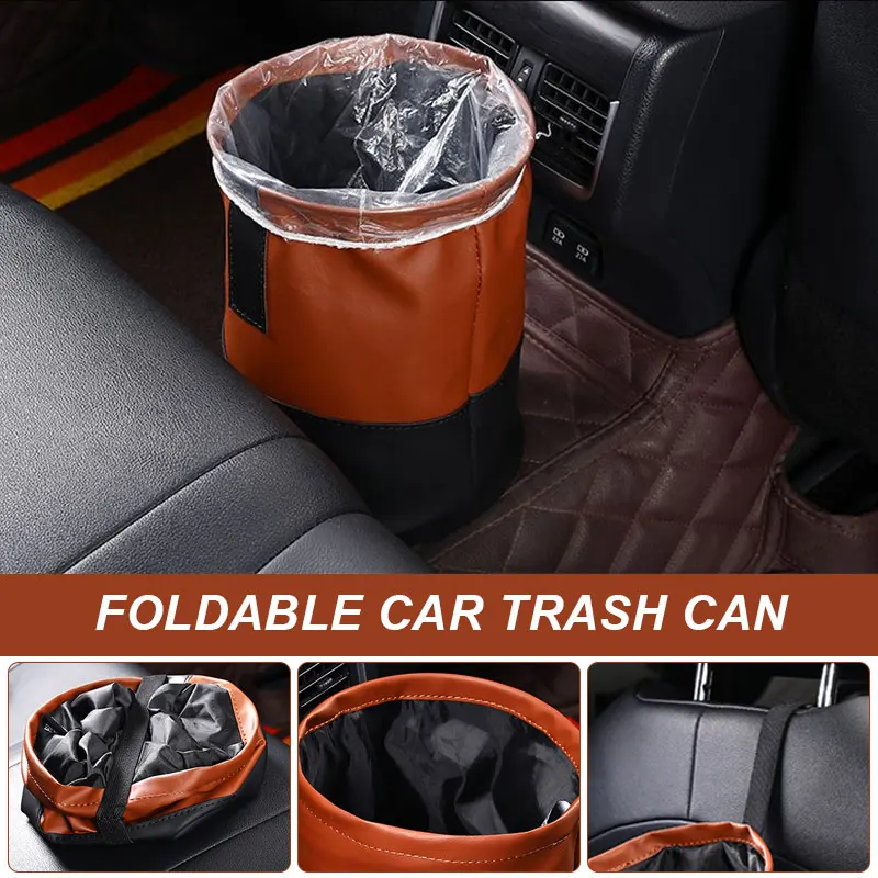 Car Leather Trash Can Waterproof Folding Storage Basket Automobile Hanging Storage Box Multi-functional Garbage Can For Vehicle
Car Leather Trash Can Waterproof Folding Storage Basket Automobile Hanging Storage Box Multi-functional Garbage Can For Vehicle