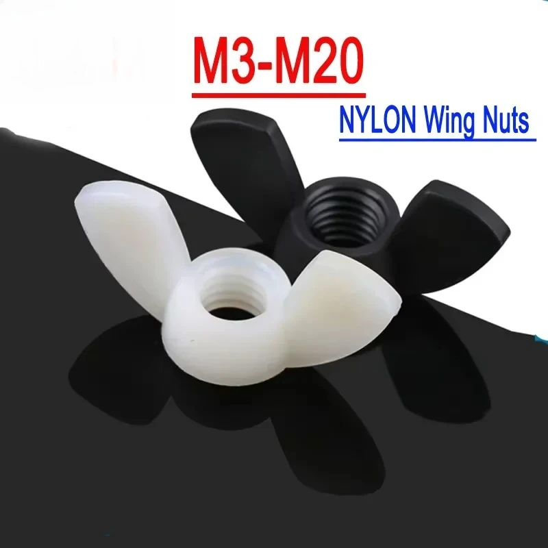 NYLON Wing Nuts M3-M12 | Plastic Cap Nuts | Ingot/Butterfly Type | Multiple Sizes Available
NYLON Wing Nuts M3-M12 | Plastic Cap Nuts | Ingot/Butterfly Type | Multiple Sizes Available