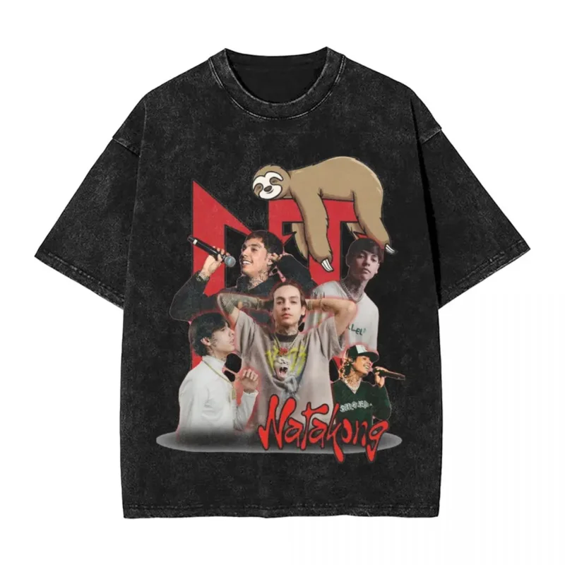 Washed T shirts Natanael Cano cool T-shirt oversize Nata Montana streetwear short sleeve summer tops tee shirt for men women
Washed T shirts Natanael Cano cool T-shirt oversize Nata Montana streetwear short sleeve summer tops tee shirt for men women