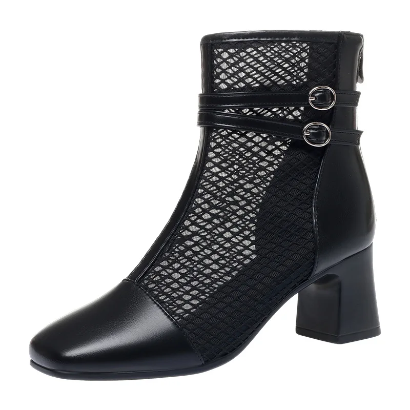 6cm New Decent Breathable Hollow Soft Leather Boots Women Shoes Summer 2026 Block Heels Short Ankle Boots for Office Model Daily
6cm New Decent Breathable Hollow Soft Leather Boots Women Shoes Summer 2026 Block Heels Short Ankle Boots for Office Model Daily