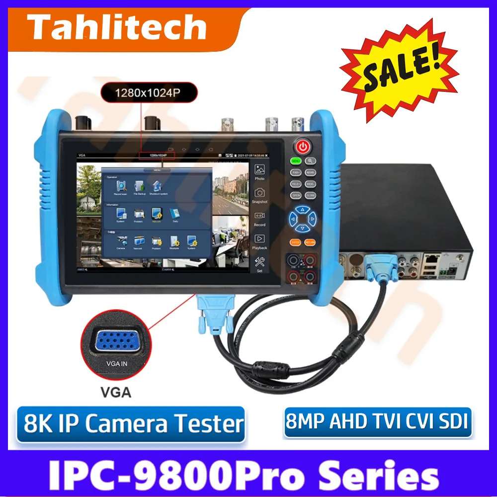 Camera Test Monitor IP CCTV 8K 7-inch Touch Screen 8MP TVI CVI AHD SDI IPC PoE++50V Power WIFI Analyze UTP TDR Cable Test CCTV
Camera Test Monitor IP CCTV 8K 7-inch Touch Screen 8MP TVI CVI AHD SDI IPC PoE++50V Power WIFI Analyze UTP TDR Cable Test CCTV