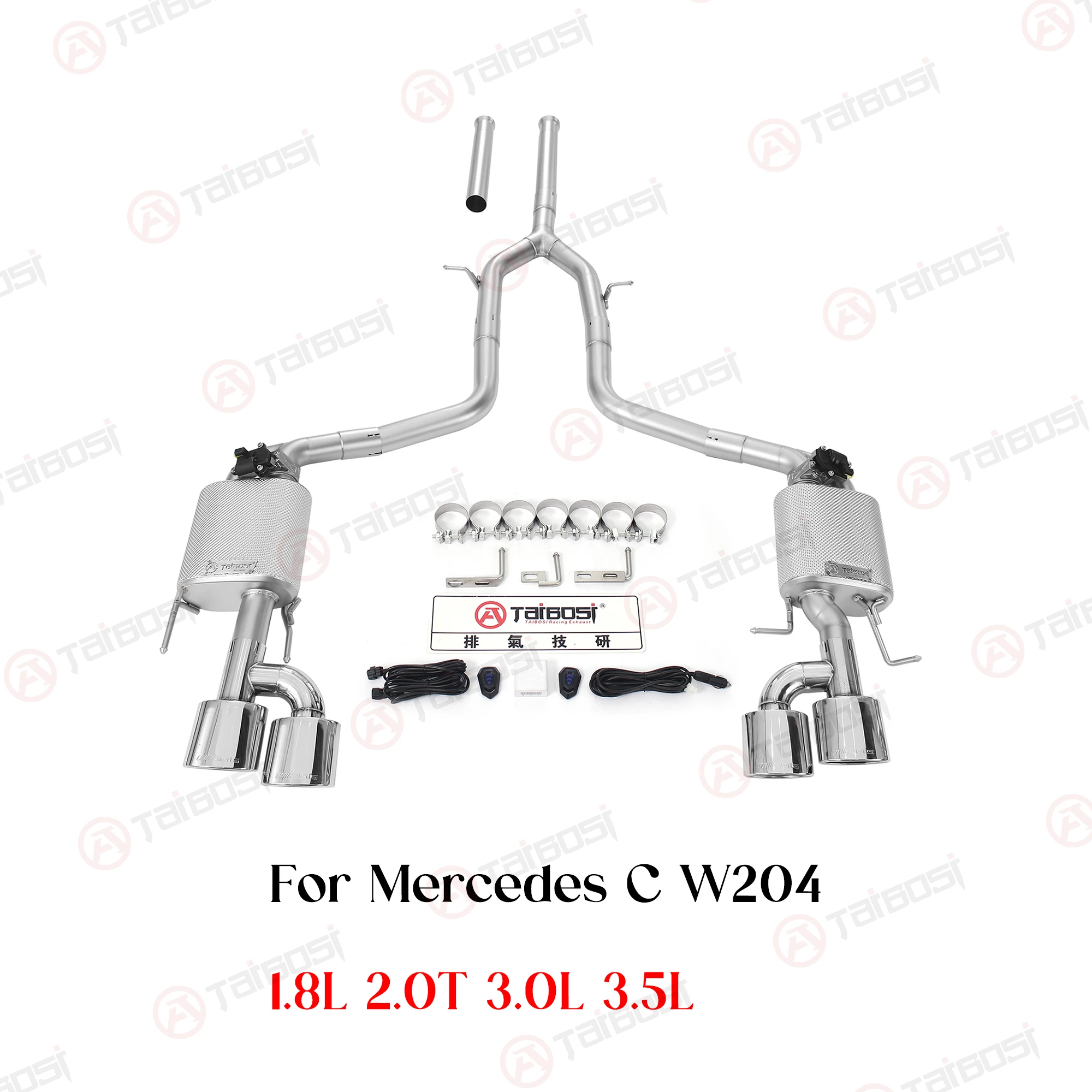 Taibosi Factory Valvetronic Catback Exhaust For Mercedes C180 C200 C250 C300 C350 W204 1.8 2.0 3.0 3.5 Electric Valved Muffler
Taibosi Factory Valvetronic Catback Exhaust For Mercedes C180 C200 C250 C300 C350 W204 1.8 2.0 3.0 3.5 Electric Valved Muffler
