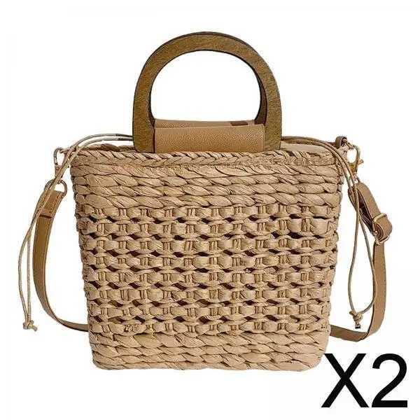 2x Straw Woven Handbag Handwoven Casual Bags Wallet for Dances Vacation Parties
2x Straw Woven Handbag Handwoven Casual Bags Wallet for Dances Vacation Parties