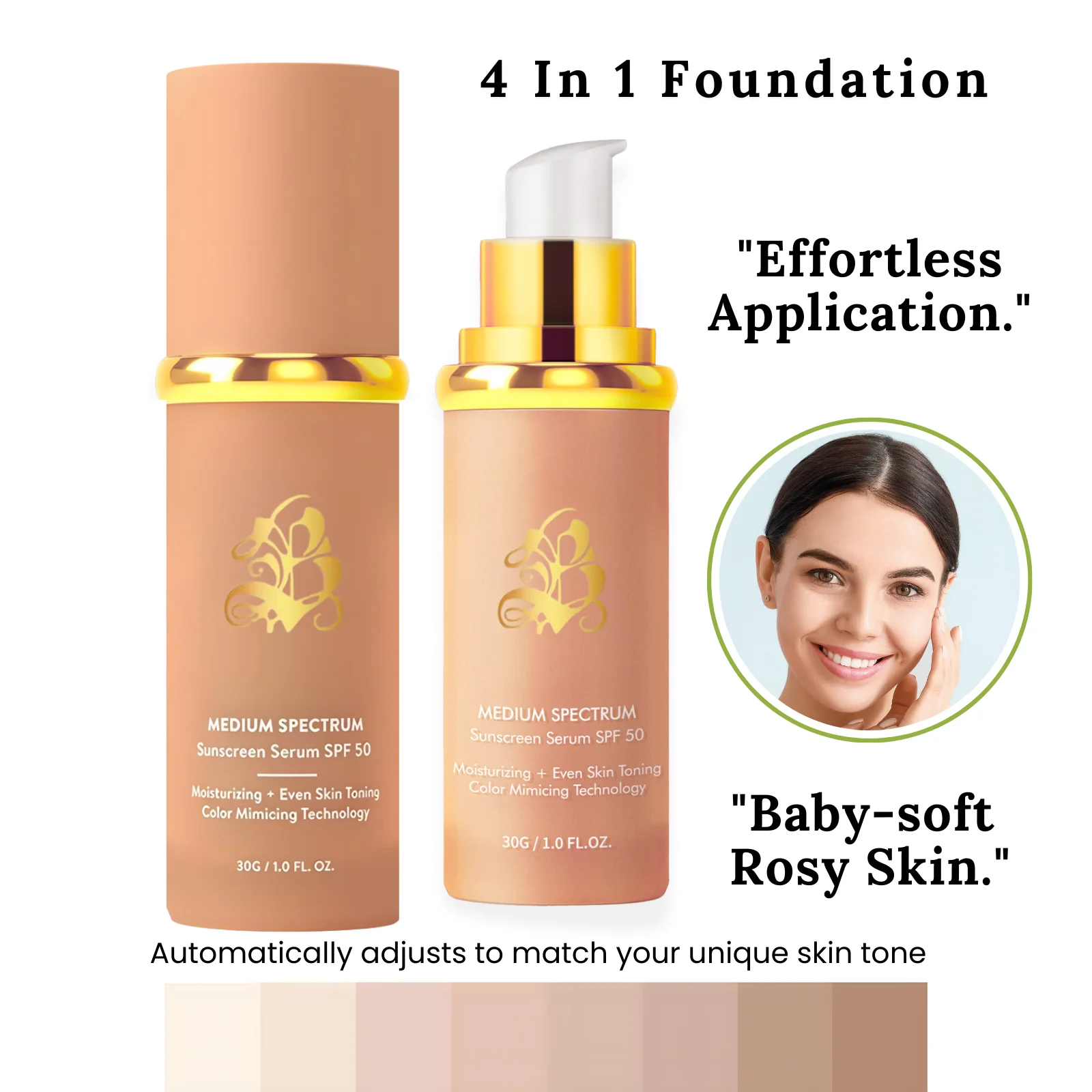 Жидкая основа 4-в-1 среднего спектра, солнцезащитный крем SPF 50+ Foundation — увлажняющая, долговечная, водостойкая, увлажняющая основа
Жидкая основа 4-в-1 среднего спектра, солнцезащитный крем SPF 50+ Foundation — увлажняющая, долговечная, водостойкая, увлажняющая основа