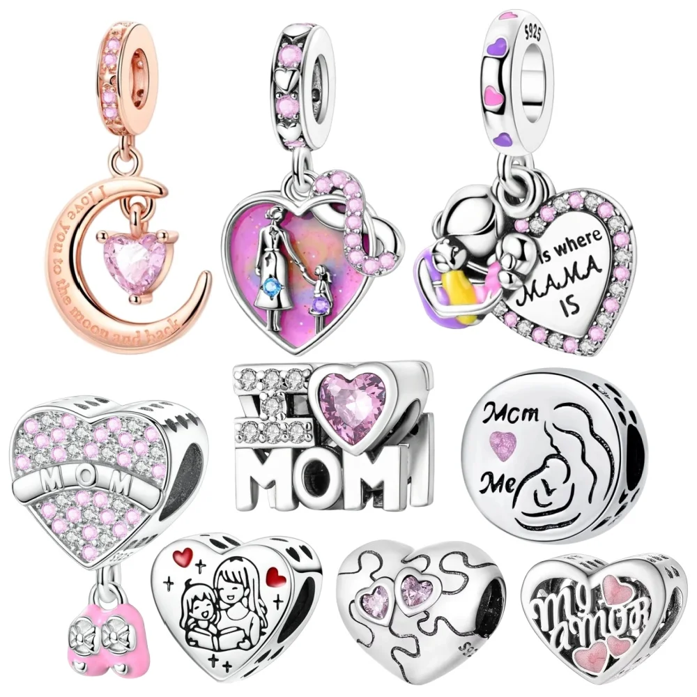 925 Silver Mother's Day Diy Keychain Charm Small Bag Heart Bead Holder Key Ring Suitable Fit Original Keyring Women Jewelry Gift
925 Silver Mother's Day Diy Keychain Charm Small Bag Heart Bead Holder Key Ring Suitable Fit Original Keyring Women Jewelry Gift
