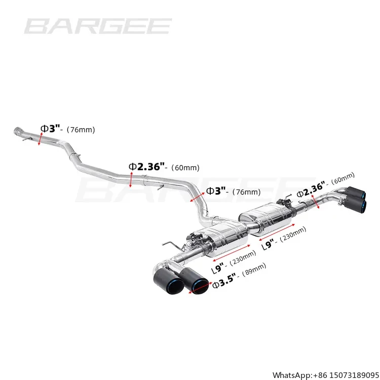 Горячая продажа: Выхлопная система Catback для BMW X Series F15/F16 N55 3.0T 2013-2018, X5/X6 3.0T с двойным клапаном Valvetronic, индивидуальная настройка
Горячая продажа: Выхлопная система Catback для BMW X Series F15/F16 N55 3.0T 2013-2018, X5/X6 3.0T с двойным клапаном Valvetronic, индивидуальная настройка