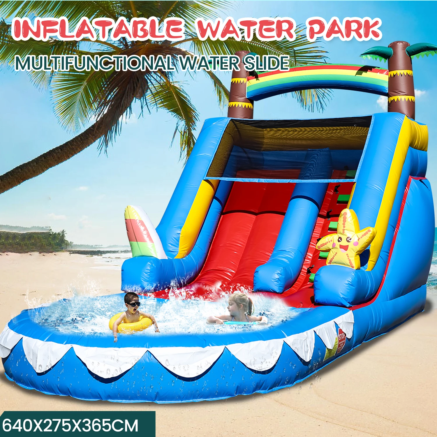 Commercial Large PVC Inflatable Bounce House Water Slide Splash Pool with Blower Children's playground, children's toys
Commercial Large PVC Inflatable Bounce House Water Slide Splash Pool with Blower Children's playground, children's toys