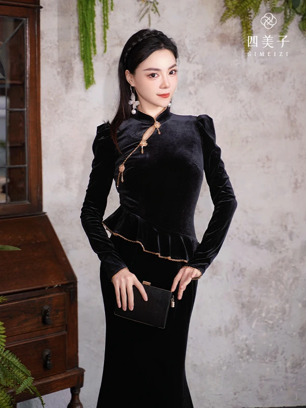 imeizi Moon Night Lithium Early Spring New Velvet Bead Lace Fi Tail Qipao Dr Retro Sle Long Sve Long Dr
imeizi Moon Night Lithium Early Spring New Velvet Bead Lace Fi Tail Qipao Dr Retro Sle Long Sve Long Dr