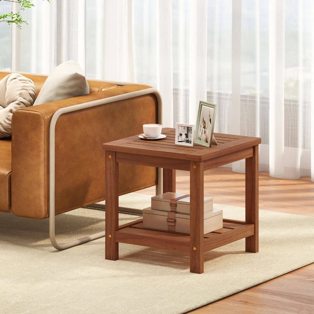 2-Tier Adirondack Side Table w/ Slatted Tabletop Storage Shelf for Garden
2-Tier Adirondack Side Table w/ Slatted Tabletop Storage Shelf for Garden
