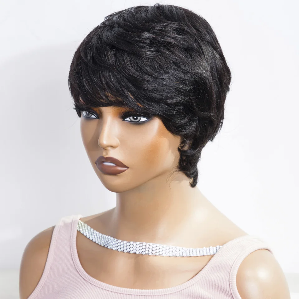 Lekker Short Pixie Cut 100% Human Hair Wigs For Women Brazilian Remy Hair Full Machine Made Clearance Cheap Free Daily bob Wigs
Lekker Short Pixie Cut 100% Human Hair Wigs For Women Brazilian Remy Hair Full Machine Made Clearance Cheap Free Daily bob Wigs