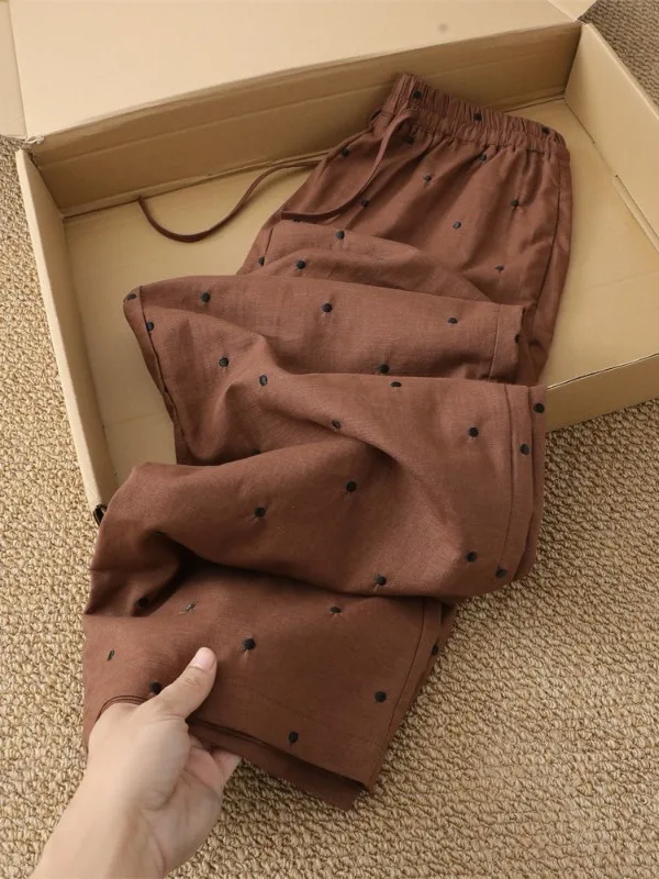 Retro Cotton Linen Wide Leg Pants Summer 2026 Women's plus Size Casual Straight Cut Print Drapey Versatile Full-figured Trousers
Retro Cotton Linen Wide Leg Pants Summer 2026 Women's plus Size Casual Straight Cut Print Drapey Versatile Full-figured Trousers