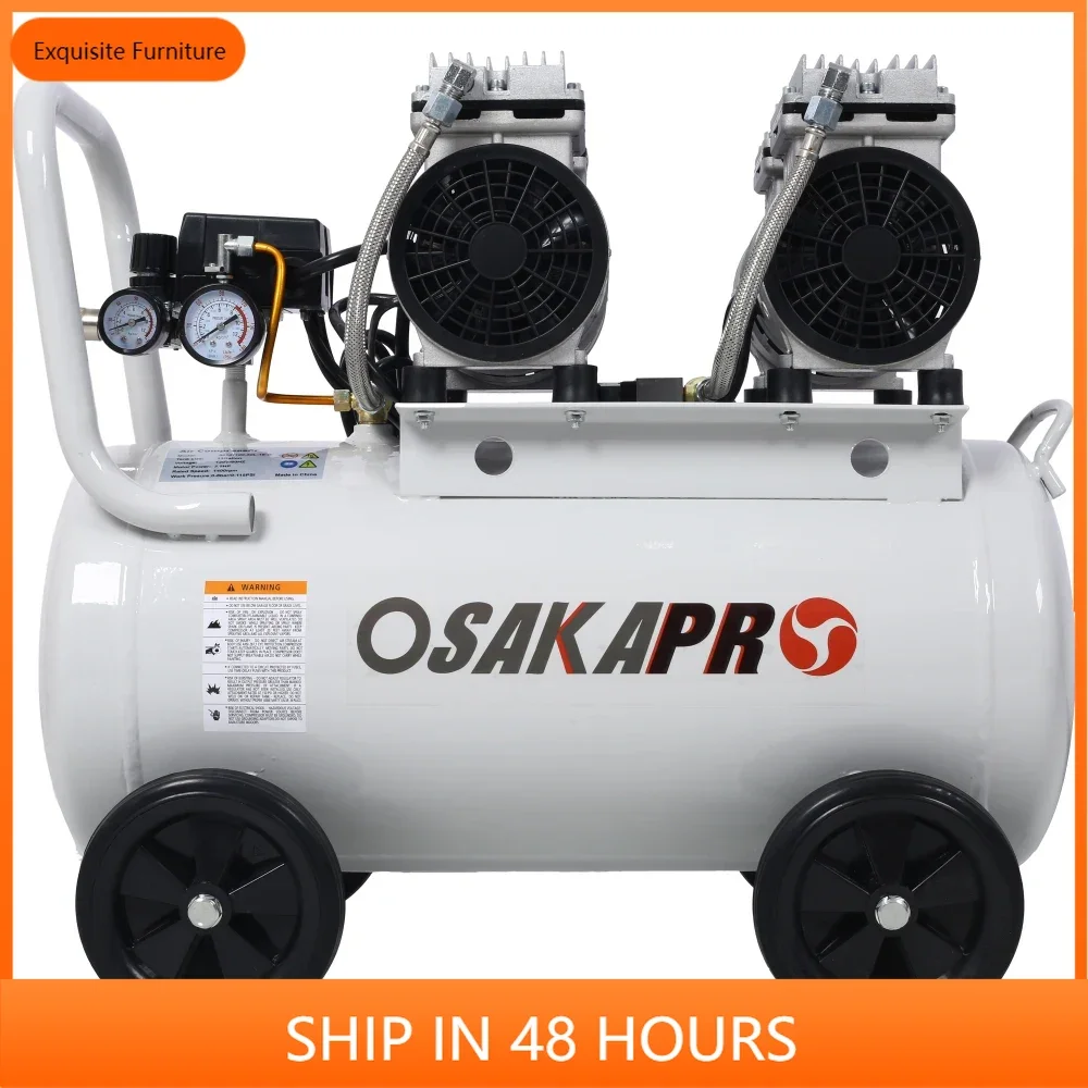 2.5 HP Silent Air Compressor 13 Gallon, Oil-Free, Electric Shop Air Compressor Portable,Lightweight with Wheels, 70 dBA Noise
2.5 HP Silent Air Compressor 13 Gallon, Oil-Free, Electric Shop Air Compressor Portable,Lightweight with Wheels, 70 dBA Noise