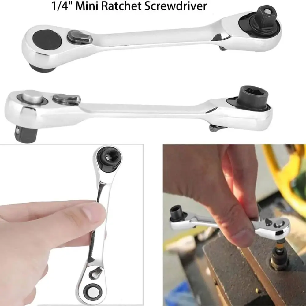 Double Ended Mini Ratchet Wrench Screwdriver Hand Repair Tools Socket Wrench Durable Multifunctional Hex Torque Wrenches
Double Ended Mini Ratchet Wrench Screwdriver Hand Repair Tools Socket Wrench Durable Multifunctional Hex Torque Wrenches