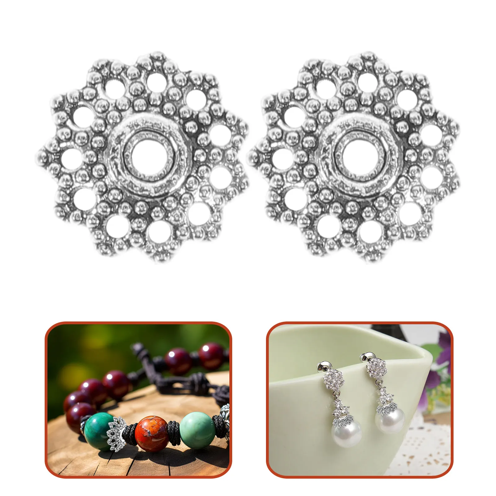 300 шт. колпачков для бусин для изготовления украшений, из старинного серебряного сплава, филигранные, в форме цветка, полые, винтажные металлические элементы, подвески для браслетов
300 шт. колпачков для бусин для изготовления украшений, из старинного серебряного сплава, филигранные, в форме цветка, полые, винтажные металлические элементы, подвески для браслетов