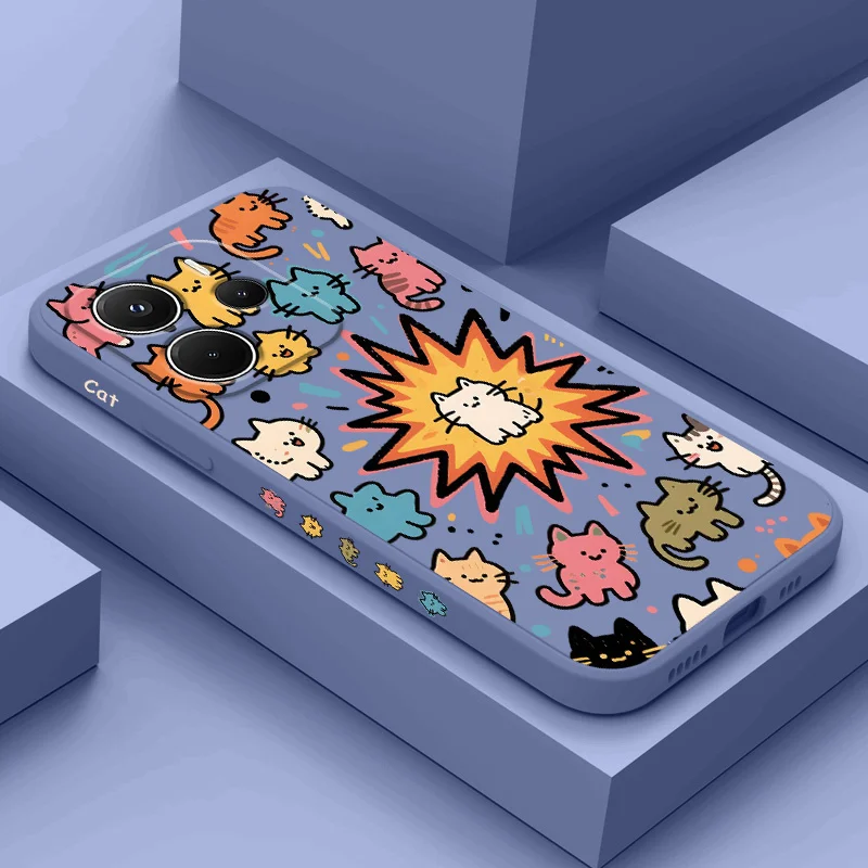 Exploding Cute Cat Phone Case For Xiaomi Redmi Note 14 13 12 12S 11 11S 10 10S 9 9S 15 15C 14C Pro Plus 4G 5G Liquid Silicone Co
Exploding Cute Cat Phone Case For Xiaomi Redmi Note 14 13 12 12S 11 11S 10 10S 9 9S 15 15C 14C Pro Plus 4G 5G Liquid Silicone Co